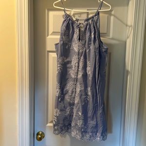 100%cotton embroidered dress w/ fully adjustable straps XXL